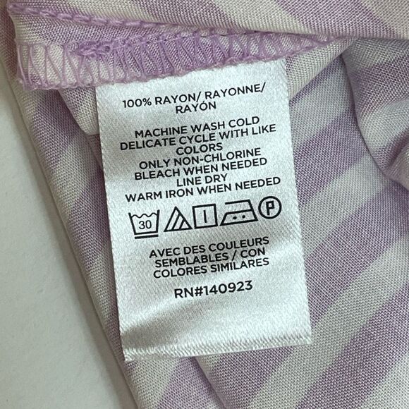 Loft Striped Mini Pocket Shirtdress Purple Size Medium - Picture 10 of 12